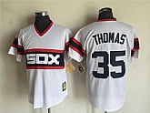 Chicago White Sox #35 Frank Thomas White Mitchell And Ness Throwback Pullover Stitched Jersey,baseball caps,new era cap wholesale,wholesale hats